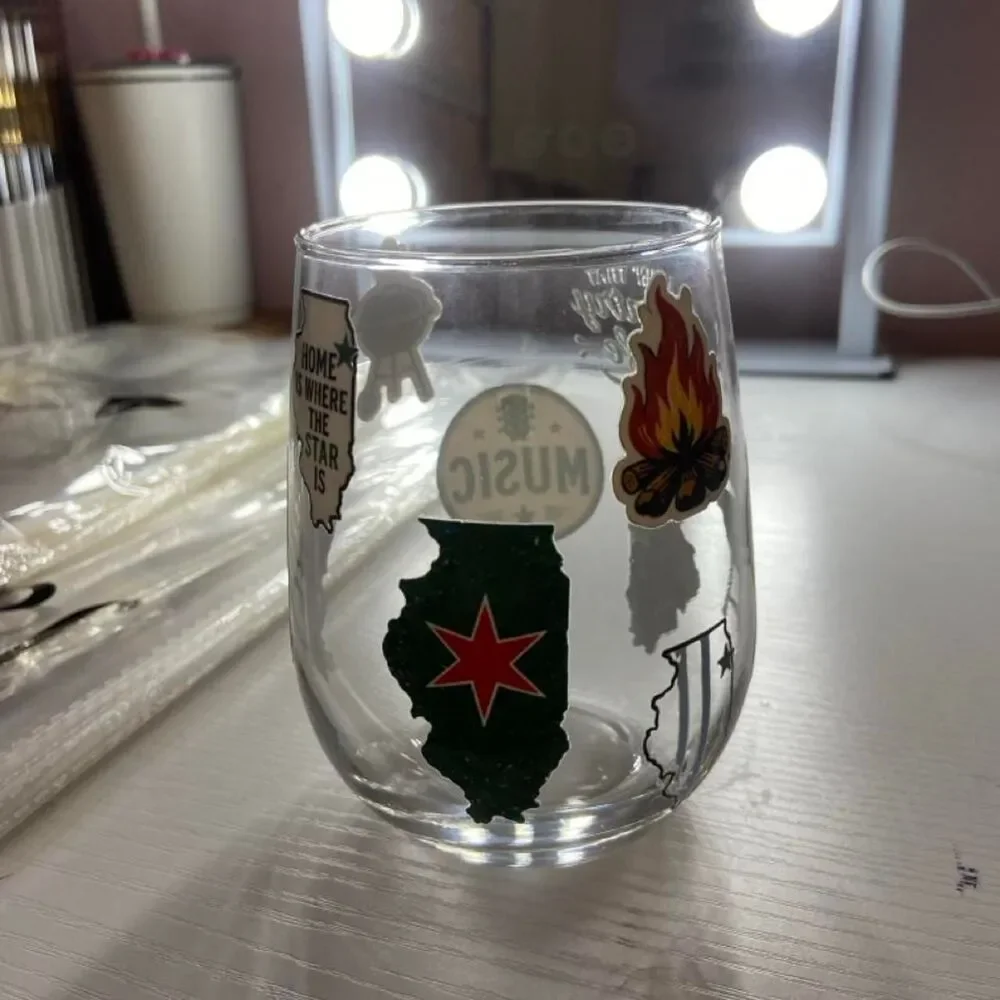 Illinois/Chicago Glass Cup